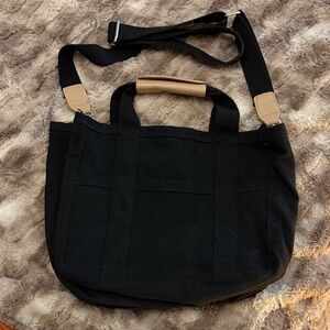 Black Canvas Tote Bag